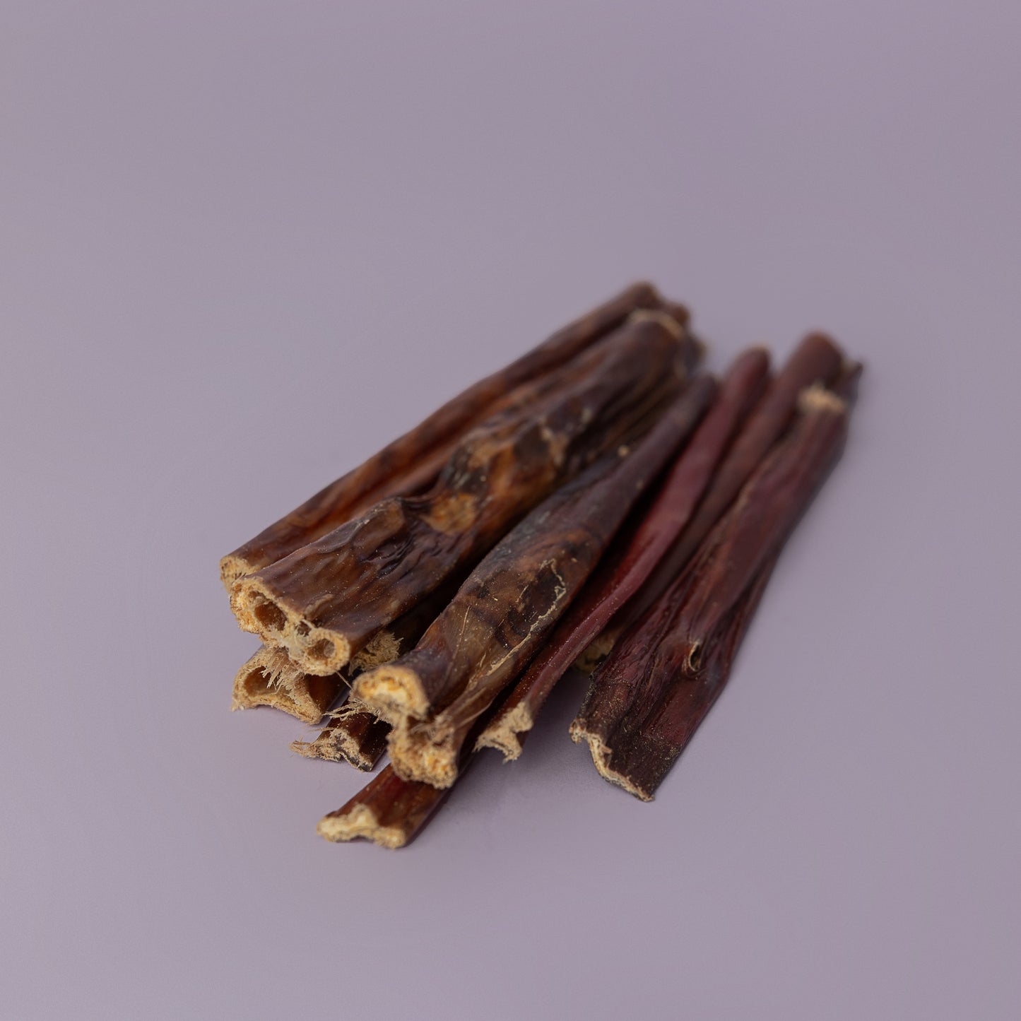 gullet stick chew for puppies and senior dogs, palatable chew for picky dog, quick treat for adult dog, single source dog chew on purple background