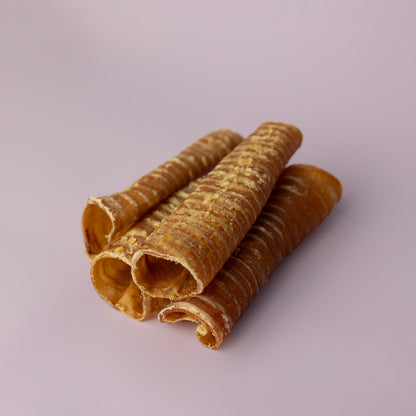 Small beef trachea chew perfect for small dogs and puppies - natural dental treat