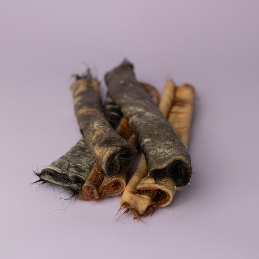 dog chew with hair, dog roll with hair, ugly dog chew, hairy beef roll for dogs, puppy chew with hair, natural deworming dog chew, teething puppy chew with hair